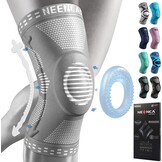 Kniebrace XL Donkergrijs met Patella Gel Pads & Veer Stabilisatoren | 58% Korting