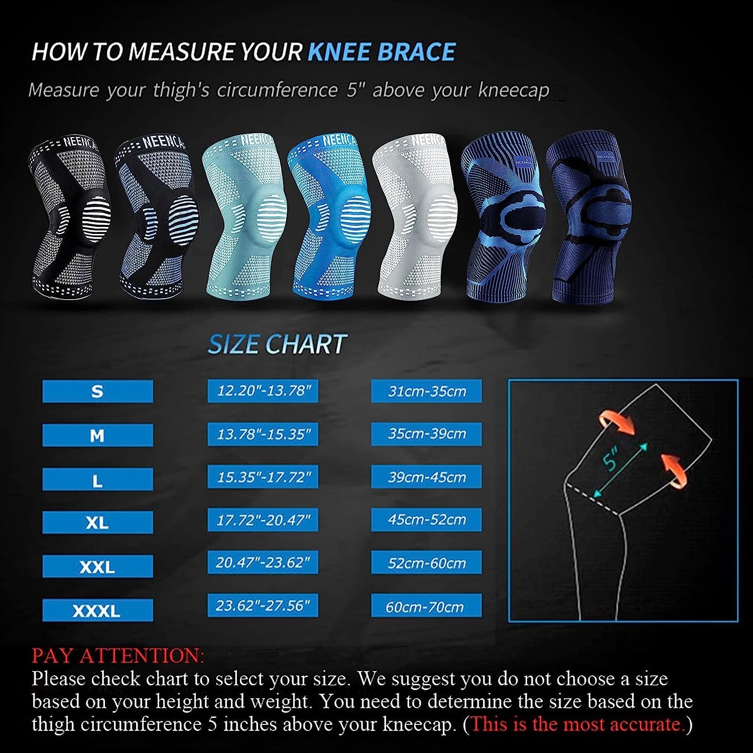 Kniebrace XL Donkergrijs met Patella Gel Pads & Veer Stabilisatoren | 58% Korting