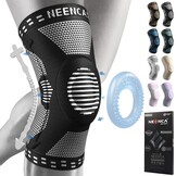 Kniebrace XL Donkergrijs met Patella Gel Pads & Veer Stabilisatoren | 58% Korting