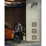 Cococam 2K Zonne Bewakingscamera Buiten, Draadloze PTZ WLAN Camera Buiten, Solar Security Camera met AI Bewegingsdetectie, Kleuren nachtzicht, 2-weg Audio, Direct Alarm, 2.4Ghz WiFi, SD/Cloud, IP66