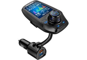 Bluetooth FM Transmitter Auto met 1.8" Kleurenscherm - 46% Korting