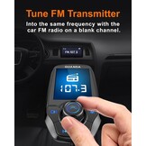 Bluetooth FM-transmitter voor de auto, met 1,8 inch kleurenscherm, bluetooth, handsfree, bluetooth auto-radio-adapter, 4-in-1 MP3-speler, AUX 2 USB-aansluitingen, SD/TF-kaart,