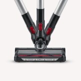 SEVERIN 2-in-1 stick- en handstofzuiger, krachtige batterijstofzuiger, draadloze stofzuiger met batterijduur tot 60 minuten inclusief vervangbare batterij, matzwart/rood, HV 7168
