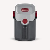SEVERIN 2-in-1 stick- en handstofzuiger, krachtige batterijstofzuiger, draadloze stofzuiger met batterijduur tot 60 minuten inclusief vervangbare batterij, matzwart/rood, HV 7168