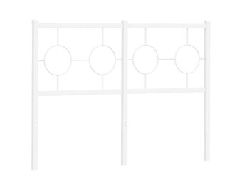 vidaXL Hoofdbord 120 cm metaal wit