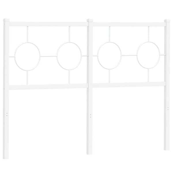 vidaXL Hoofdbord Metaal Wit 120 cm - 58% Korting!
