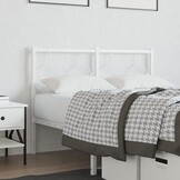 vidaXL Hoofdbord Metaal Wit 120 cm - 58% Korting!