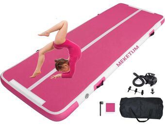 Air Track Gymnastiekmat, opblaasbaar, 2 / 3 / 4 / 5 m, dikte, 10 / 20 cm, voor thuis, training, tuimelen, yoga, outdoor, fitness