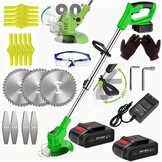 Accu-grastrimmer 24V - 500W | Verstelbare Kop & 3 Messen | Groen