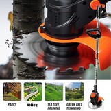 Accu-grastrimmer 24V - 500W | Verstelbare Kop & 3 Messen | Groen