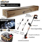 Accu-grastrimmer 24V - 500W | Verstelbare Kop & 3 Messen | Groen
