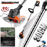 Accu-grastrimmer 24V - 500W | Verstelbare Kop & 3 Messen | Groen