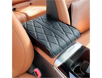 Lederen armleuninghoes voor auto, dat het comfort verbetert, kussen voor de armleuning van de auto met traagschuim, armbescherming tegen slijtage en scheuren voor auto SUV