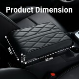 Leren Auto Armleuninghoes Zwart - Traagschuim Comfort & Bescherming - 32x21x5.7 cm | 55% Korting