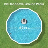 POOLPURE Zwemrobot, 100 minuten krachtige reiniging, draadloze zwembadstofzuiger accu met zelfparkeerfunctie, led-indicatoren, IPX8 waterdicht, ideaal voor zwembaden van 90 m² met platte bodem, blauw