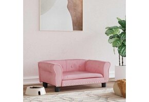 Hondenmand fluweel roze - 70x45x30 cm met 66% korting!
