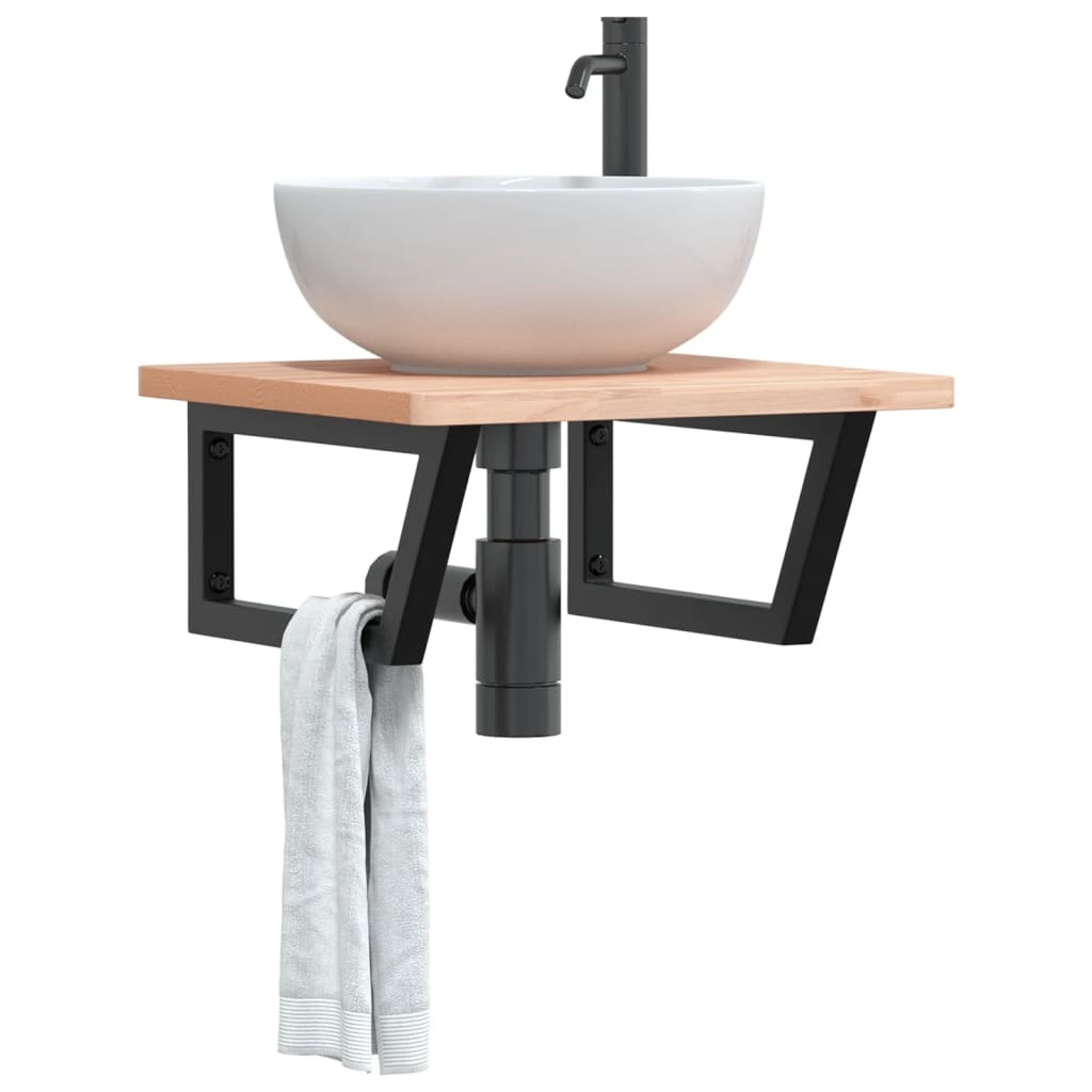 Set Wandbeugels voor Wasbak - 2 stuks - Zwart Staal - 67% Korting