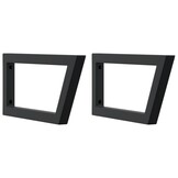 Set Wandbeugels voor Wasbak - 2 stuks - Zwart Staal - 67% Korting