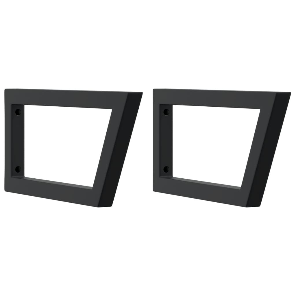 Set Wandbeugels voor Wasbak - 2 stuks - Zwart Staal - 67% Korting