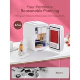 Cosmetica Mini Koelkast 5L Wit - LED Spiegel - Koelen & Verwarmen - 60% Korting