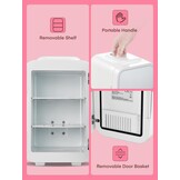 Cosmetica Mini Koelkast 5L Wit - LED Spiegel - Koelen & Verwarmen - 60% Korting