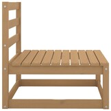 2x VidaXL Modulaire Tuinmiddenbank Crèmekleurige Kussens Grenenhout - 35% Korting