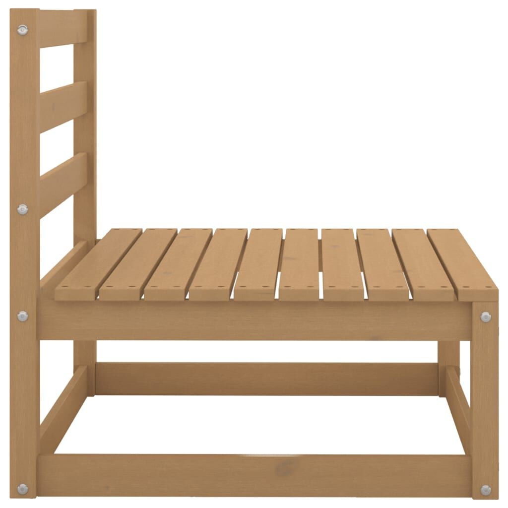 2x VidaXL Modulaire Tuinmiddenbank Crèmekleurige Kussens Grenenhout - 35% Korting