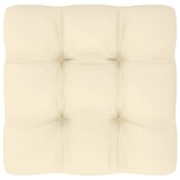 2x VidaXL Modulaire Tuinmiddenbank Crèmekleurige Kussens Grenenhout - 35% Korting