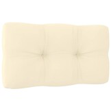 2x VidaXL Modulaire Tuinmiddenbank Crèmekleurige Kussens Grenenhout - 35% Korting