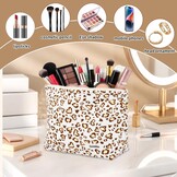 2-delige Make-uptas Set Luipaardprint Bruin Beige - 58% Korting