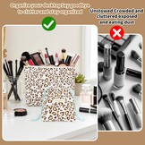 2-delige Make-uptas Set Luipaardprint Bruin Beige - 58% Korting