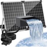 Zonne-watervalset Tuinvijver | 55W Zonnepaneel | 20cm RVS | 35% Korting