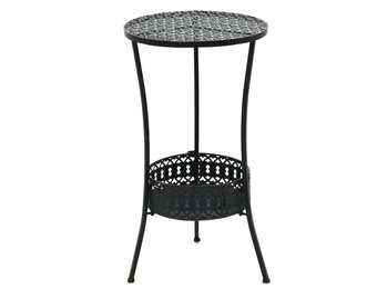 vidaXL Bistrotafel 40x70 cm metaal zwart