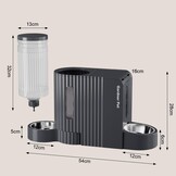 Gardner Pet Automatische zwaartekracht kattenvoerbak en waterdispenser, roestvrij staal, twee-in-één set, dispenser met grote capaciteit voor huisdieren, honden, puppy's, kittens, konijnen