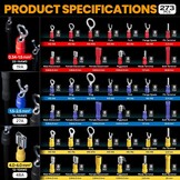 SOMELINE Krimptang incl. 39 Soorten Kabelschoenen - Kabelschoenen Assortiment voor [0,34-6mm²] Cable Crimping Tool,Kabelschoenen Kabelschoentang Set - Kabelhulzen - Ferrule Crimping Tool Kit