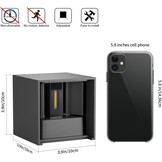 K-Bright 8 Stuks LED Wandlampen Binnen/Buiten 12W Wandlamp OP EN Neer Verstelbare Lichtstraal, 3000K Warm Wit Buiten Wandlamp IP65 Voor Woonkamer Slaapkamer Balkon, Donkergrijs