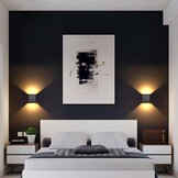 K-Bright 8 Stuks LED Wandlampen Binnen/Buiten 12W Wandlamp OP EN Neer Verstelbare Lichtstraal, 3000K Warm Wit Buiten Wandlamp IP65 Voor Woonkamer Slaapkamer Balkon, Donkergrijs
