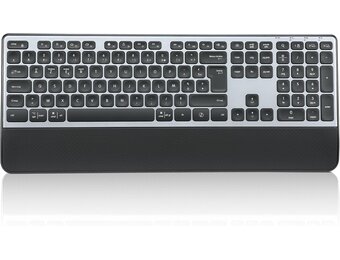 CITLLA K9100 Clavier Bluetooth biedt meerdere apparaten met vervangingspoignet, 3 niveaus, clavier oplaadbaar voor ordinateur, ordinateur draagbaar, bureau, travail