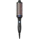 K&K Brosse thermique Keratin Thermal Brush Protect - Tonneau chauffant - Brosse à cheveux chaude - Ionique lisse - Peigne volume - Fer à lisser - Bigoudis - Double tension (noir, 45 mm)