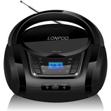 LP-D03 Draagbare FM-radio met Bluetooth, stereo, met kristalhelder geluid, MP3-afspelen, USB- en AUX-ingang, hoofdtelefoonaansluiting, lcd-display
