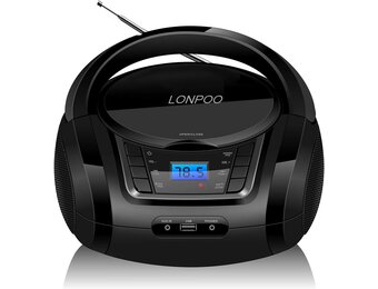 LP-D03 Draagbare FM-radio met Bluetooth, stereo, met kristalhelder geluid, MP3-afspelen, USB- en AUX-ingang, hoofdtelefoonaansluiting, lcd-display