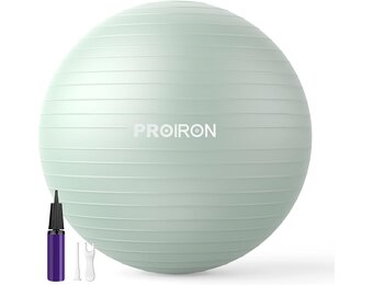 PROIRON Oefeningsfitnessbal, anti-burst yogabal 55cm 65cm 75cm Zwangerschap Bevallingswerkbal met handpomp voor Home Gym Office
