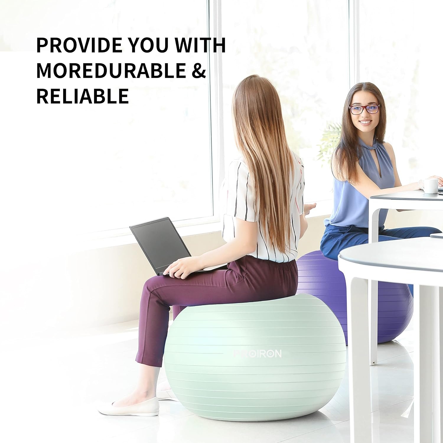 PROIRON Oefeningsfitnessbal, anti-burst yogabal 55cm 65cm 75cm Zwangerschap Bevallingswerkbal met handpomp voor Home Gym Office