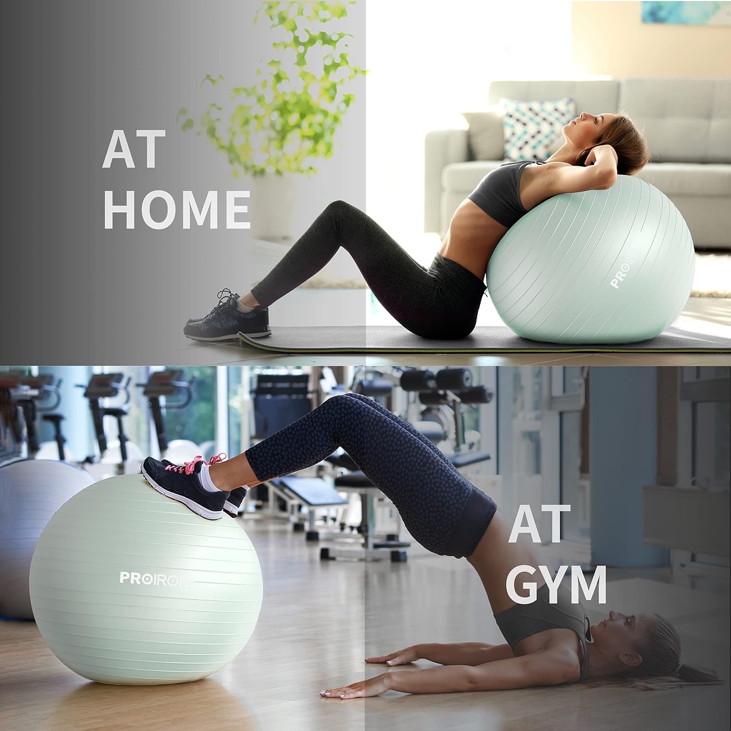 PROIRON Oefeningsfitnessbal, anti-burst yogabal 55cm 65cm 75cm Zwangerschap Bevallingswerkbal met handpomp voor Home Gym Office