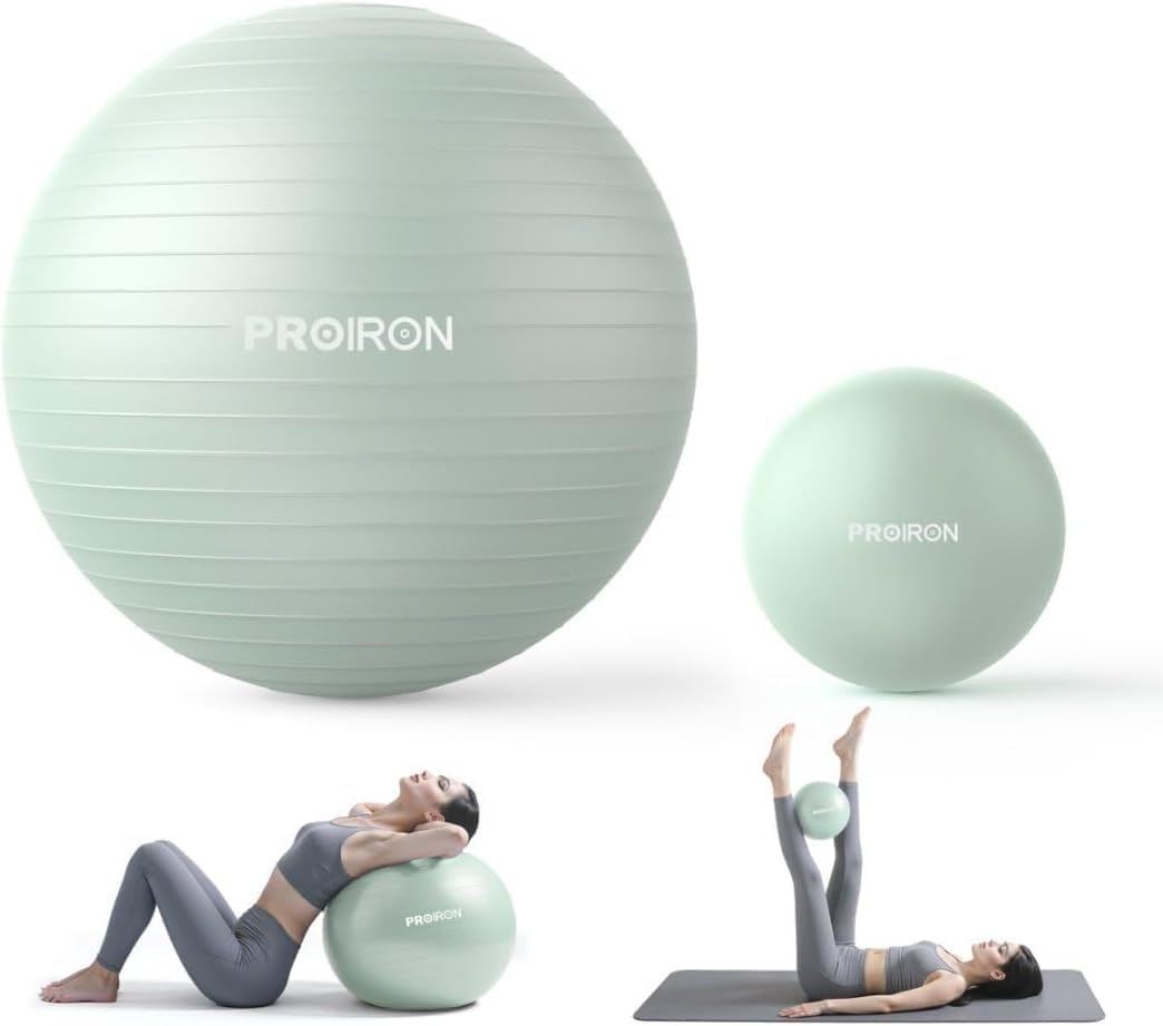 PROIRON Oefeningsfitnessbal, anti-burst yogabal 55cm 65cm 75cm Zwangerschap Bevallingswerkbal met handpomp voor Home Gym Office