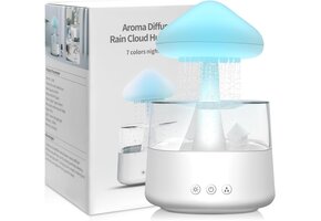 Regenwolk Luchtbevochtiger 450ml met 7 Kleuren LED & Timer | 35% Korting