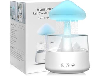 Regenwolk Luchtbevochtiger & Diffuser met LED - 450ml