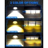 SUPAREE Motorcycle Headlight LED 12V Motorcycle Floodlights LED Motorcycle Extra LED Lights with Bracket Universal 7800LM 6500K IP68 for Motorcycle ATV SUV Truck 2 Pieces (E-mark) Yellow & Cool White