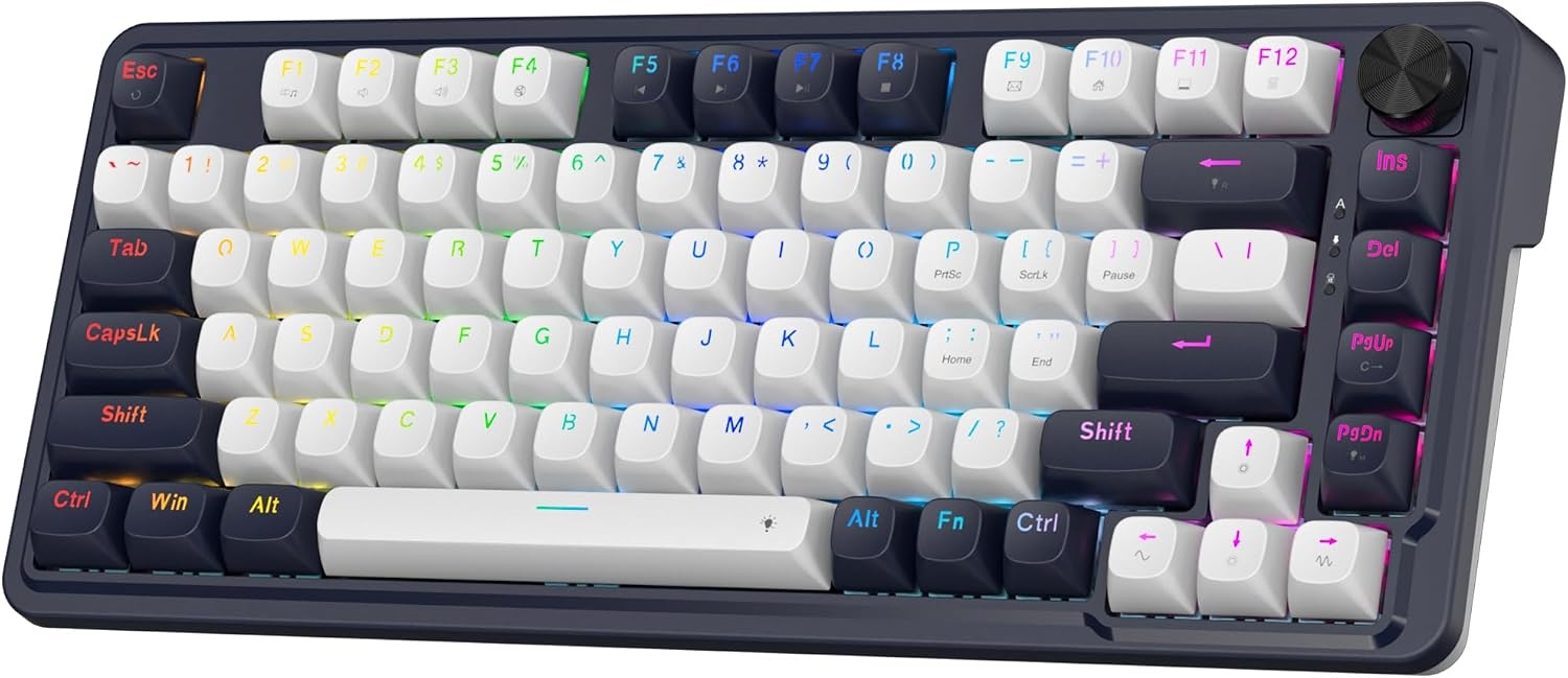 Redragon K673 HE Rapid Trigger Gaming Keyboard, 81 Keys Wired Mechanical Keyboard, UltraMag, 100% POM, Magnetic Switch, Next Generation, 2 Modules, Floating Structure, 2-Layer