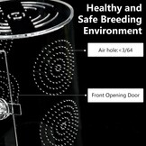 Terraria voor reptielen, mini-terrarium, complete set, waterdicht, acryl, vivarium, cilindrisch, faunabox met voordeur voor kleine reptielen, kikker, springspinnen, bidan, gekkoslakken